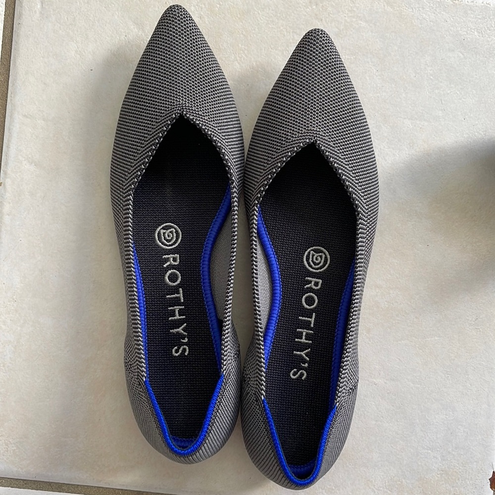 Rothy’s washable Gray points. Size 7